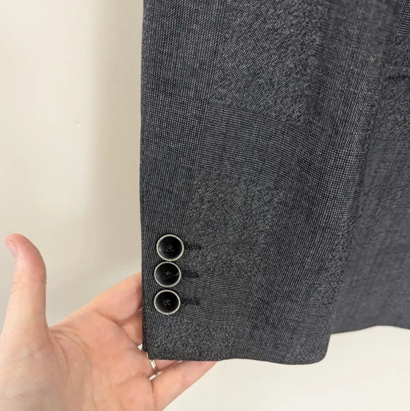 Ted Baker London Men's Modern Fit Blazer Grey Check Wool‎ Apothecary - Picture 8 of 16